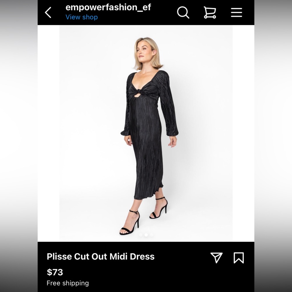 Plisse cut out mini dress